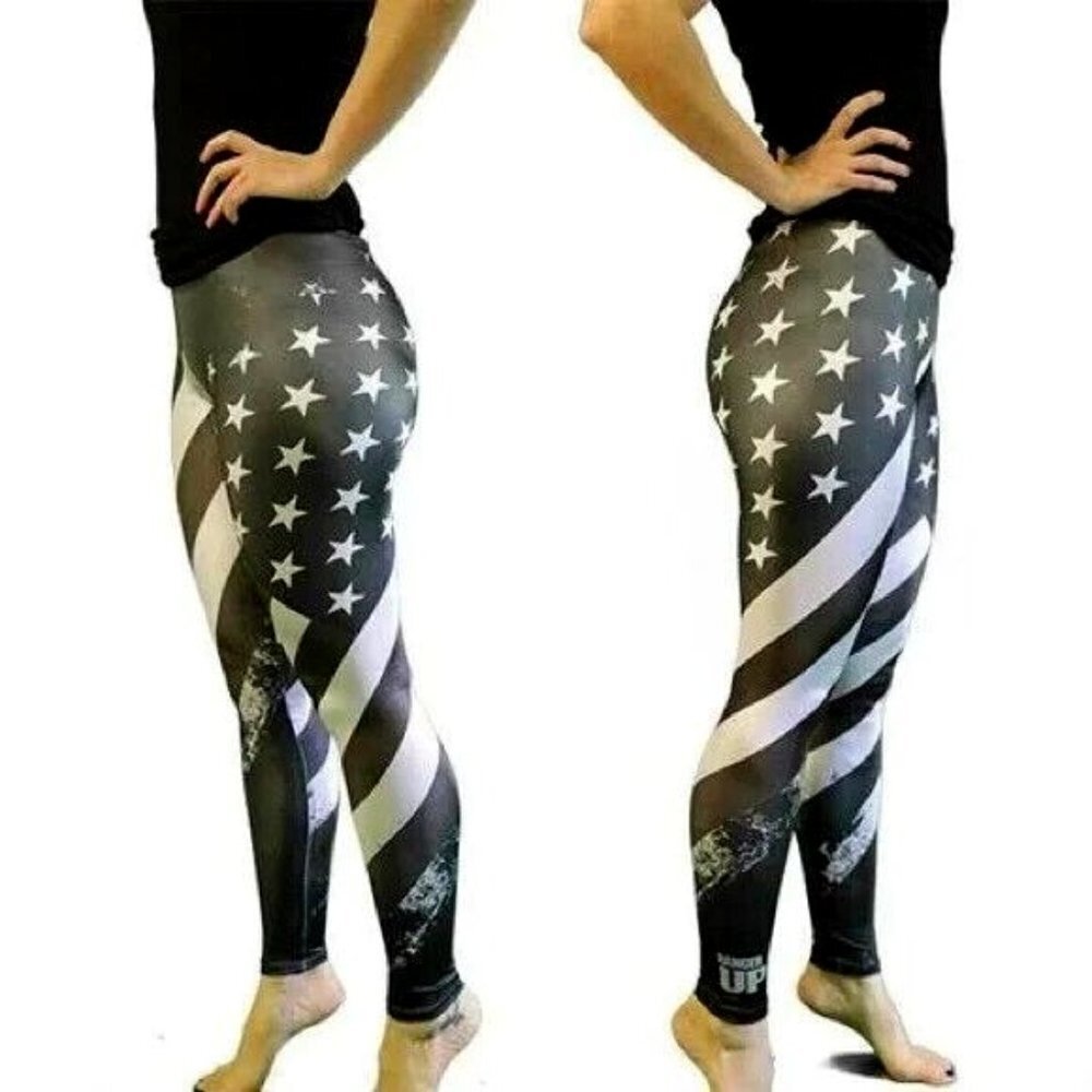 Ranger Up Womens American Flag Leggings Size L